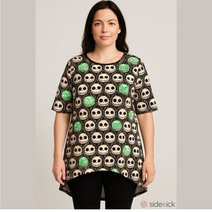 Lularoe Disney Night Before Christmas Jack Skellington Irma Tunic Woman’s XXS